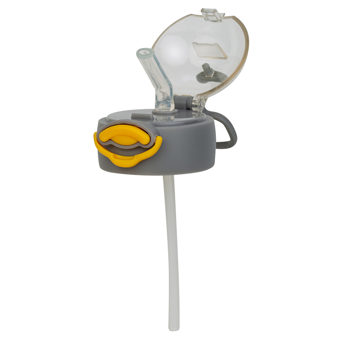 Ανταλλακτικό καπάκι με καλαμάκι "We Care" κίτρινο