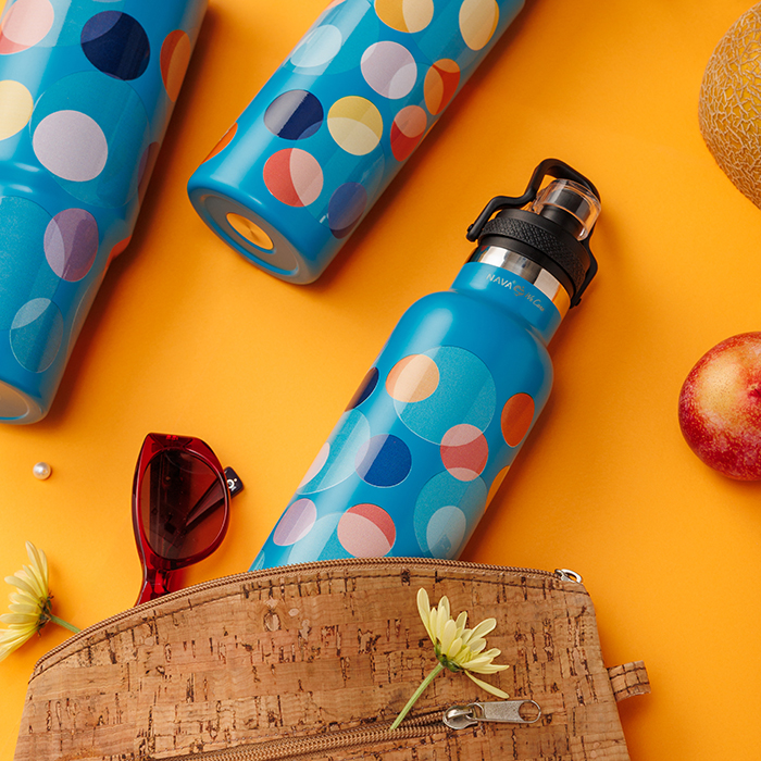 Θερμός μπουκάλι ανοξείδωτο "We Care", Color Dots 500ml