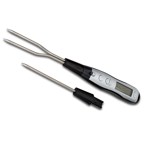 Digital Food Thermometer with Stainless Steel Sensor - Black