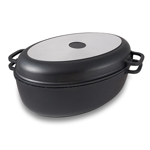 die-cast-aluminium-multifunctional-roaster-funtzio-roaster-casserole-grill-with-nonstick-stone-coating-39cm