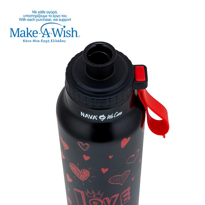 Θερμός μπουκάλι ανοξείδωτο με στόμιο "We Care", Love 500ml