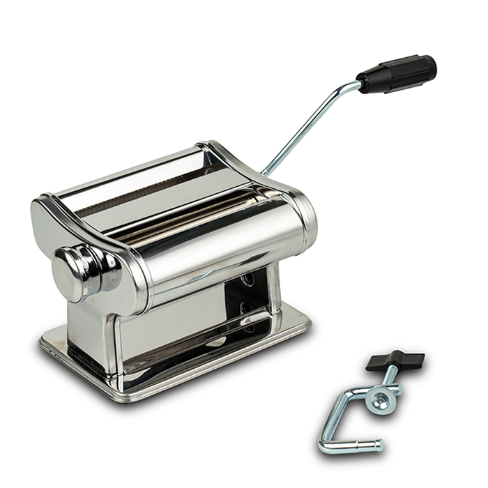 Lowestbest Pasta Machine, Manual Stainless Steel Double-Blade Pasta  Machine, Silver