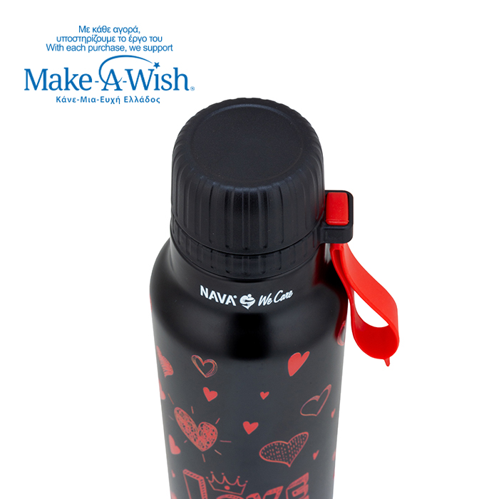 Θερμός μπουκάλι ανοξείδωτο με στόμιο "We Care", Love 500ml