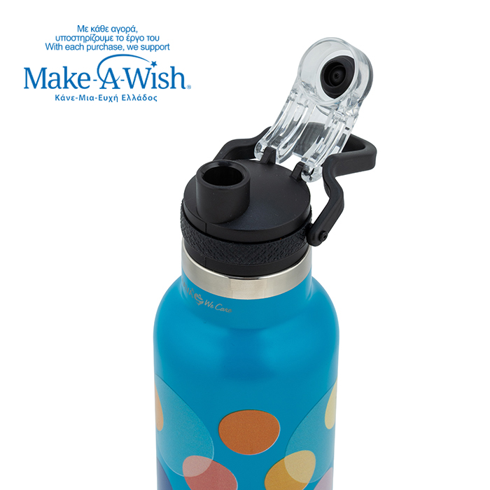 Θερμός μπουκάλι ανοξείδωτο "We Care", Color Dots 500ml