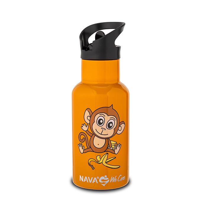 Θερμός μπουκάλι ανοξείδωτο "We Care" πορτοκαλί 350ml