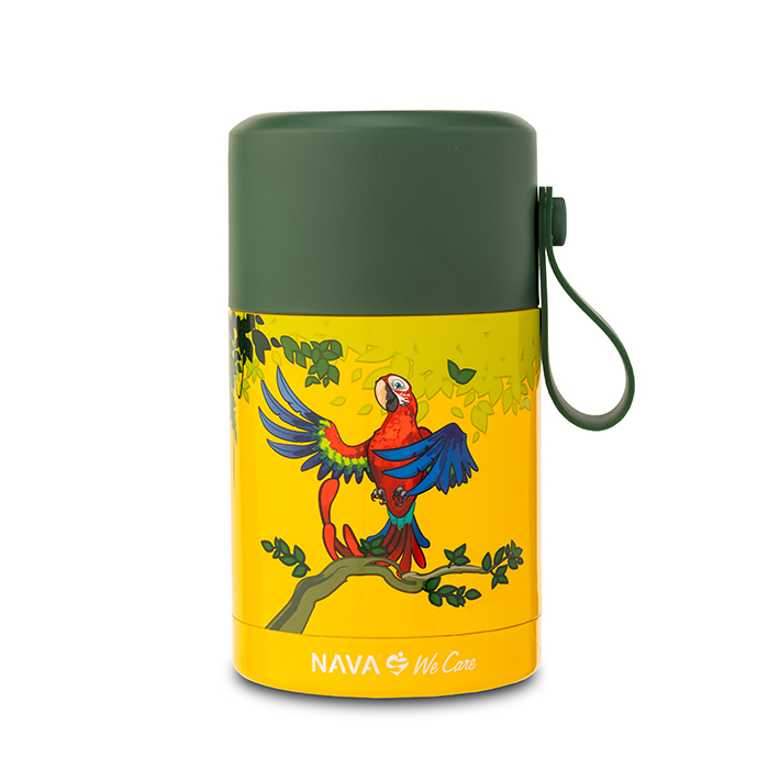 Παιδικό δοχείο φαγητού ισοθερμικό στρογγυλό "We Care" κίτρινο 400ml