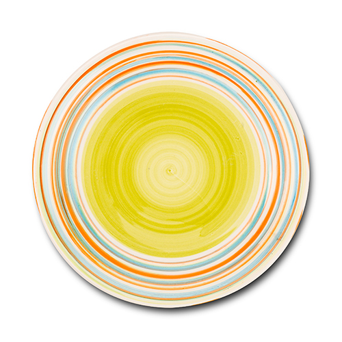stoneware-fruit-plate-lines-green-19cm