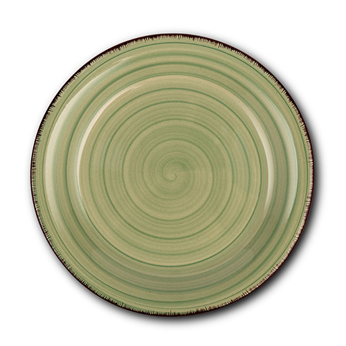 stoneware-fruit-plate-lines-oil-green-19cm