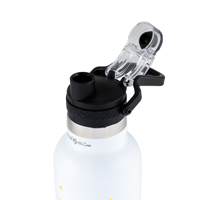 Θερμός μπουκάλι ανοξείδωτο "We Care", White Unicorn 500ml