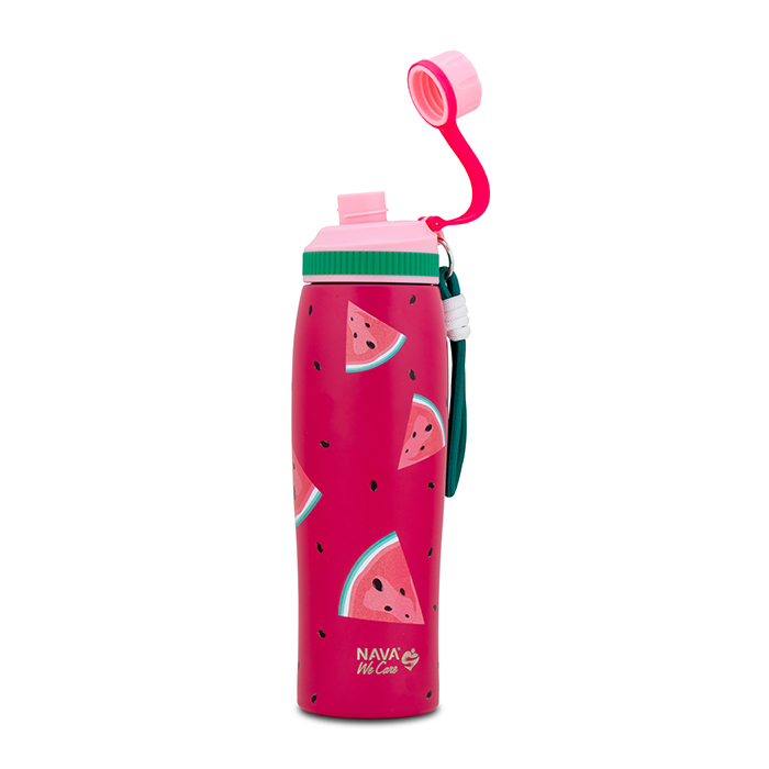 Θερμός μπουκάλι ανοξείδωτο με στόμιο "We Care", Watermellon 650ml