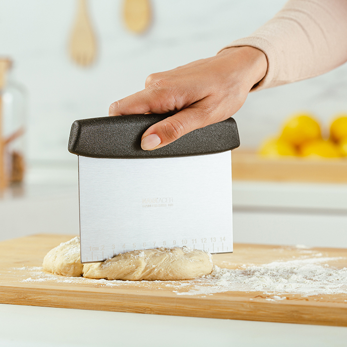 Stainless Steel Dough Cutter Scraper Bread Chopper with Scale