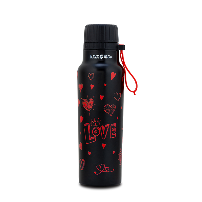 Θερμός μπουκάλι ανοξείδωτο με στόμιο  "We Care", Love 500ml