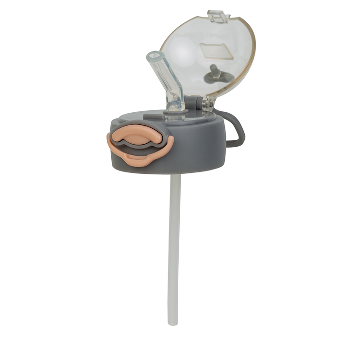 Ανταλλακτικό καπάκι με καλαμάκι "We Care" ροζ