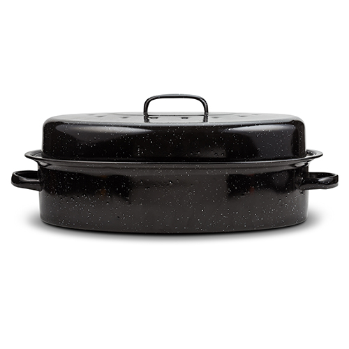 Living & Co Enamel Roaster with Lid 42cm x 31cm