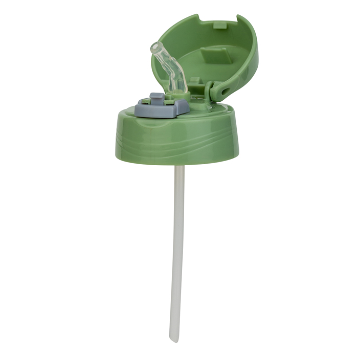 Ανταλλακτικό καπάκι με καλαμάκι "We Care" πράσινο