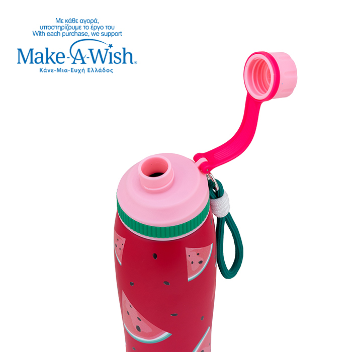Θερμός μπουκάλι ανοξείδωτο με στόμιο "We Care", Watermellon 650ml