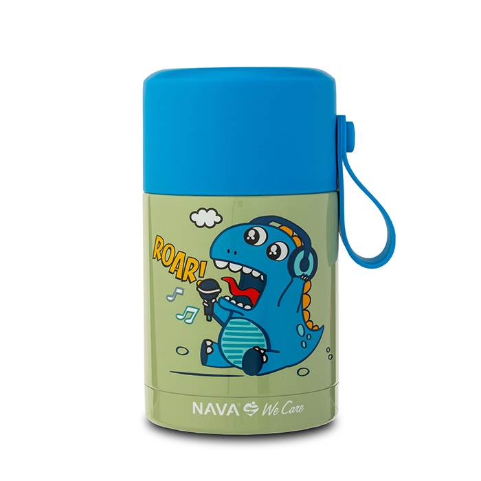 Παιδικό δοχείο φαγητού ισοθερμικό στρογγυλό "We Care" πράσινο 400ml