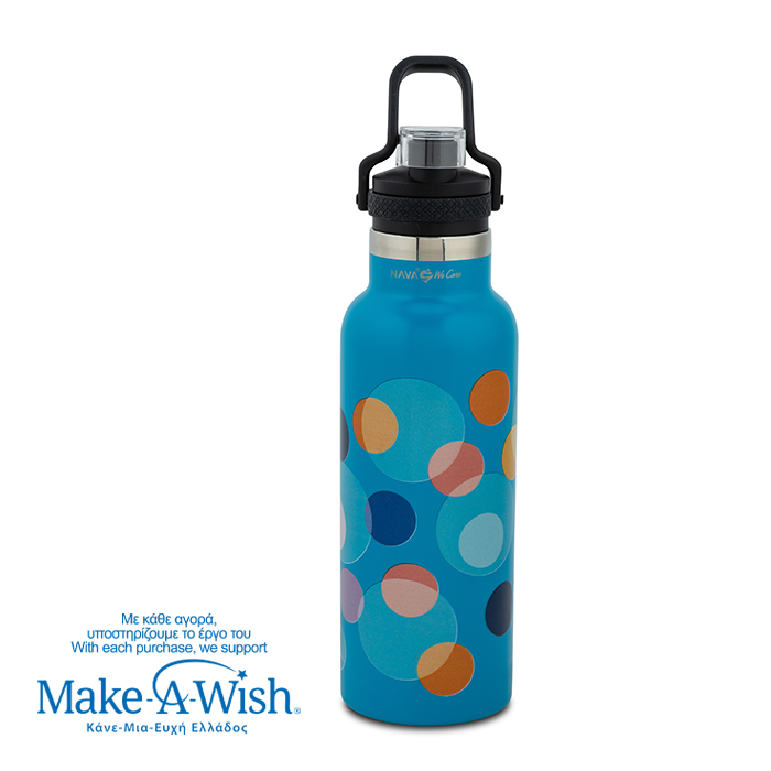 Θερμός μπουκάλι ανοξείδωτο "We Care", Color Dots 500ml