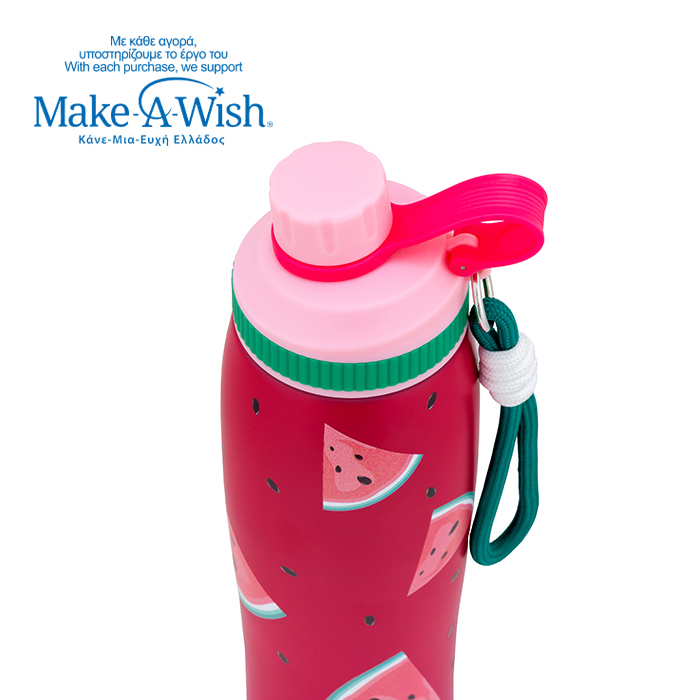 Θερμός μπουκάλι ανοξείδωτο με στόμιο "We Care", Watermellon 650ml
