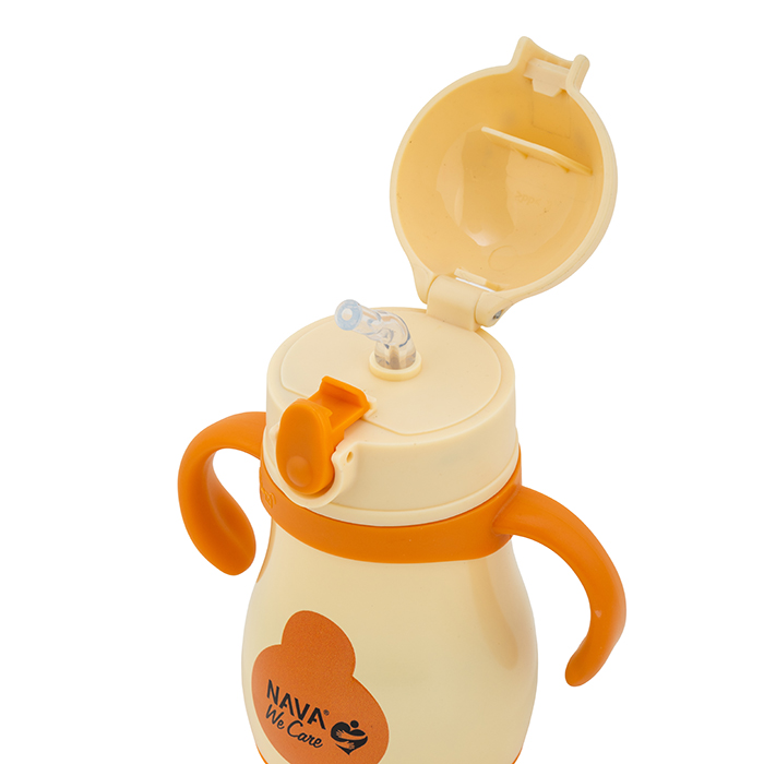 Θερμός μπουκάλι ανοξείδωτο "We Care", Beige Duck 300ml